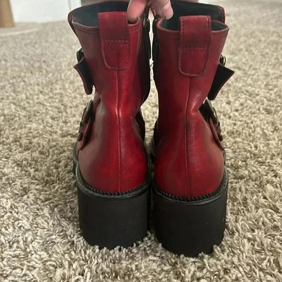 NWOB Paul Green Jake Boot Dynamite Combat in Chili Red Sportnappa - Picture 6 of 8